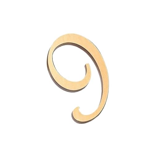 RAGOPILEN Hausnummern, 0-9 Acryl Selbstklebende Hausnummer Türschild Aufkleber Multicolor 7cm(Gold,9) von RAGOPILEN