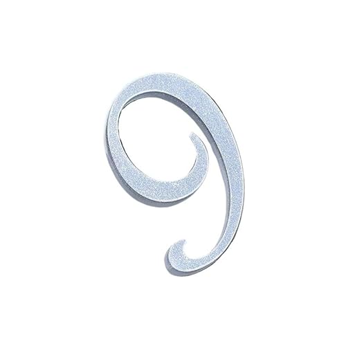 RAGOPILEN Hausnummern, 0-9 Acryl Selbstklebende Hausnummer Türschild Aufkleber Multicolor 7cm(Silver,9) von RAGOPILEN