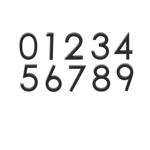 RAGOPILEN Hausnummern, Adressnummer oder Buchstabe for Tür und Briefkasten 6cm Mehrfarbig(Silver,6) von RAGOPILEN