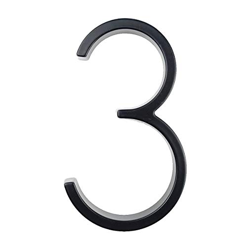 RAGOPILEN Hausnummern, Schwebendes Adressschild, Hausnummern, Buchstaben, Symbole, for den Außenbereich, 15 Stück, Schwarz, 125 mm(3) von RAGOPILEN