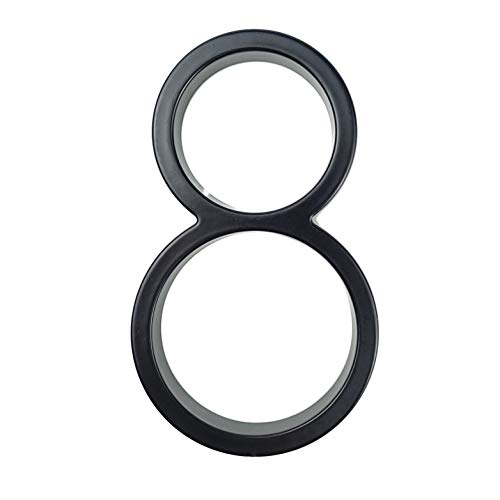 RAGOPILEN Hausnummern, Schwebendes Adressschild, Hausnummern, Buchstaben, Symbole, for den Außenbereich, 15 Stück, Schwarz, 125 mm(8) von RAGOPILEN