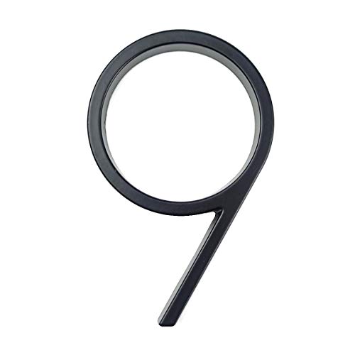 RAGOPILEN Hausnummern, Schwebendes Adressschild, Hausnummern, Buchstaben, Symbole, for den Außenbereich, 15 Stück, Schwarz, 125 mm(9) von RAGOPILEN