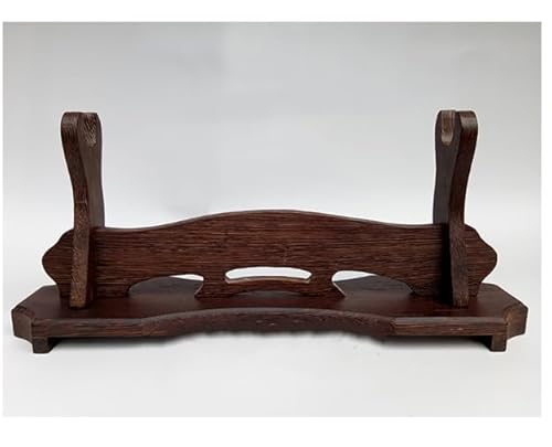 RAGOPILEN Holz-Schwertständer, Holzschwert-Ausstellungsständer for Katana Wakizashi Tanto, Mehrfarbig, 1 oder 2 Schichten(Dark Brown,Single Layer) von RAGOPILEN