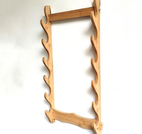 RAGOPILEN Holz-Schwertständer, Schwertständer Wandhalterung for Katana Wakizashi Tanto Multicolor Mehrere Schichten(Brown,6 Layers) von RAGOPILEN