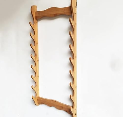 RAGOPILEN Holz-Schwertständer, Schwertständer Wandhalterung for Katana Wakizashi Tanto Multicolor Mehrere Schichten(Brown,8 Layers) von RAGOPILEN