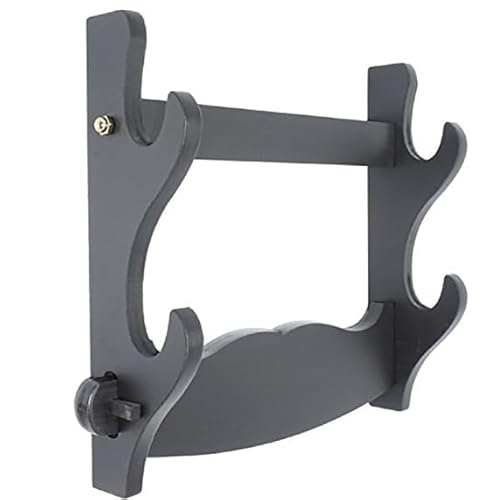 RAGOPILEN Holz-Schwertständer, Wandmontierter Katana-Schwert-Displayhalter, Mehrfarbig, mehrere Größen(Black,2 Tier) von RAGOPILEN