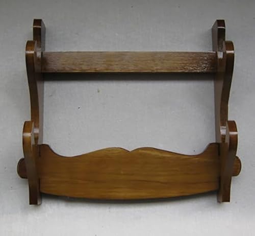 RAGOPILEN Holz-Schwertständer, Wandmontierter Katana-Schwert-Displayhalter, Mehrfarbig, mehrere Größen(Brown,2 Tier) von RAGOPILEN