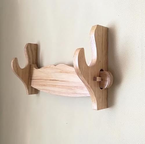 RAGOPILEN Holz-Schwertständer, Wandmontierter Katana-Schwert-Displayhalter, Mehrfarbig, mehrere Größen(Light Brown,1 Tier) von RAGOPILEN