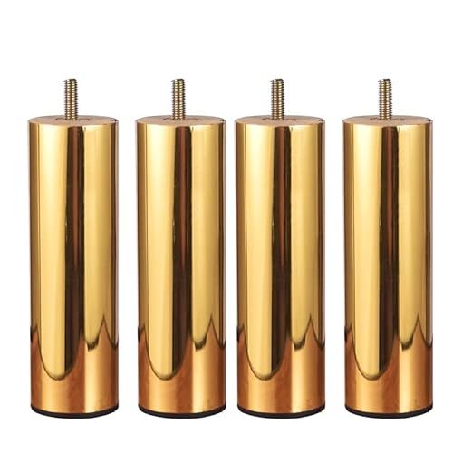 RAGOPILEN Möbelbeine, 4 Stück Möbelbeine aus Holz, Metall, DIY-Ersatz-Stützfüße for Sofa, Tisch, Stuhl, Schreibtisch, Mehrfarbig, mehrere Größen(Titanium Gold,8cm) von RAGOPILEN