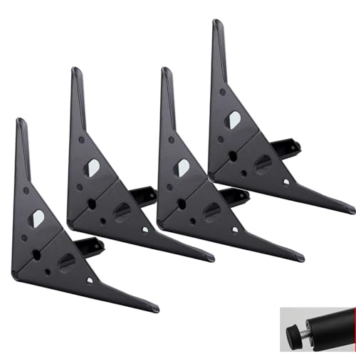 RAGOPILEN Möbelbeine, 4 Stück Möbelbeine aus Karbonstahl, dreieckig, for Tisch, Schreibtisch, Stuhl, Sofa, Mehrfarbig, 10–40 cm(A,30cm-Adjustable) von RAGOPILEN