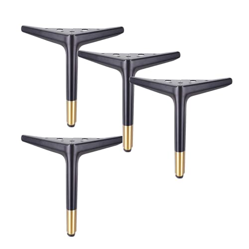 RAGOPILEN Möbelbeine, 4 Stück Möbelbeine aus Karbonstahl, dreieckig, for Tisch, Schreibtisch, Stuhl, Sofa, Mehrfarbig, 10–40 cm(D,15cm) von RAGOPILEN