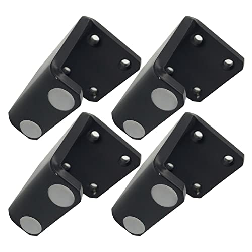 RAGOPILEN Möbelbeine, 4 Stück Möbelbeine aus Metall, C-förmige Stützfüße, Schwarz/Silber, 60–120 mm(Black,100mm/3.94in) von RAGOPILEN