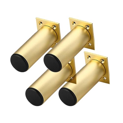 RAGOPILEN Möbelbeine, 4 Stück verstellbare Möbelbeine, Aluminiumlegierung, Mehrfarbig, mehrere Größen(Gold,8cm) von RAGOPILEN