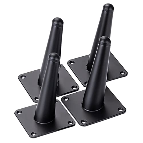 RAGOPILEN Möbelbeine, 4er-Pack schräge Möbelbeine aus schwarzem Metall, kegelförmig, mehrere Höhen(10cm) von RAGOPILEN