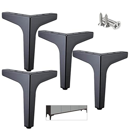 RAGOPILEN Möbelbeine, Möbelbeine, 4er-Pack, Mehrfarbig, mehrere Größen, 800 kg Tragkraft(Black,15cm/5.91in) von RAGOPILEN