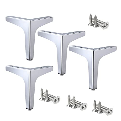 RAGOPILEN Möbelbeine, Möbelbeine, 4er-Pack, Mehrfarbig, mehrere Größen, 800 kg Tragkraft(Silver,15cm/5.91in) von RAGOPILEN
