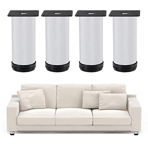 RAGOPILEN Möbelbeine, Packung mit 4 Metallmöbelbeinen, höhenverstellbar 0–30 mm, silberfarben, mehrere Größen for Heimwerker(70cm/27.56in) von RAGOPILEN