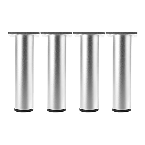 RAGOPILEN Möbelbeine, Packung mit 4 verstellbaren DIY-Möbelbeinen aus Aluminiumlegierung, Mehrfarbig, 6–35 cm(Silver,35cm/13.78in) von RAGOPILEN