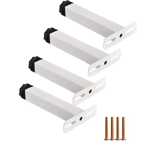 RAGOPILEN Möbelbeine, Packung mit 4 verstellbaren Möbelstützbeinen, Mehrfarbig, mehrere Größen(T-White,Adjustable 20~22CM) von RAGOPILEN