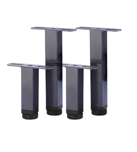 RAGOPILEN Möbelbeine, Verstellbare Möbelbeine, Metall-Sofabeine for Schrank, Sofa, Bettrahmen, Ersatz, 2 Stück, 10–32 cm, Grau(T-grey-4pcs,26cm) von RAGOPILEN