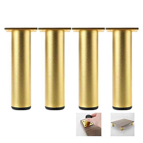 RAGOPILEN Möbelbeine, Verstellbare Möbelbeine aus Aluminiumlegierung mit Schrauben, 4er-Pack, Gold, mehrere Größen(6cm/2.36in) von RAGOPILEN