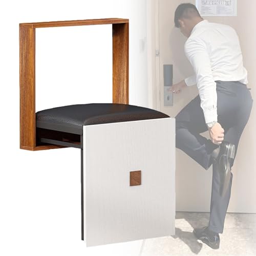 RAGOPILEN Schuhwechselhocker, Wandmontierter Klapphocker for Eingangsbereich, Badezimmer und Dusche, Mehrfarbig von RAGOPILEN