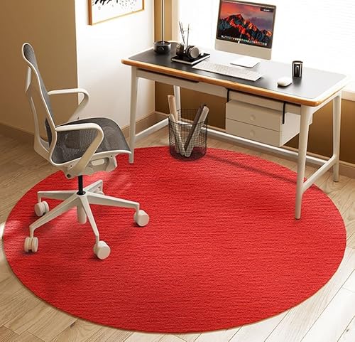 RAGOPILEN Teppich, Bodenschutzmatte for Bürostühle Mehrfarbig 60-120cm(Red,90cm) von RAGOPILEN