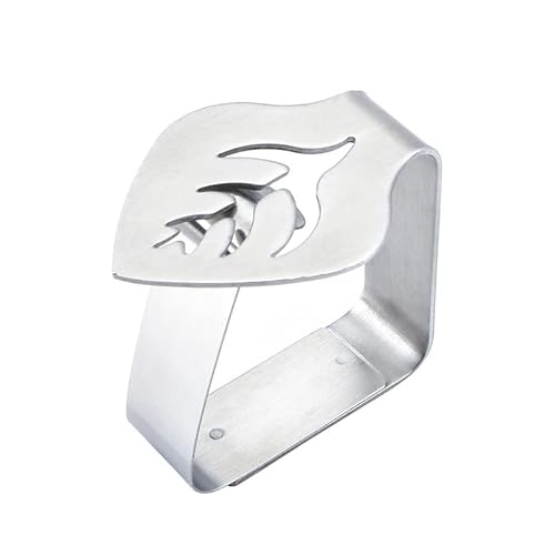 RAGOPILEN Tischtuch-Clips, Mehrfarbige Packung mit 4 Tischdeckenklammern aus Edelstahl in Blattform(A Leaves 4pcs) von RAGOPILEN