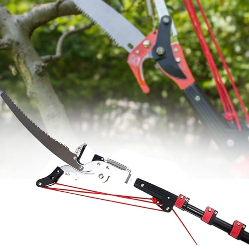 Stangensäge, 未处理 Professionelle Teleskop-Baumschere, Teleskopstange mit Zugschnur, Teleskop-Baumscherenstange for Beschneiden und Trimmen von Ästen und Blättern(24ft/7.2m,24ft/7.2m) von RAGOPILEN