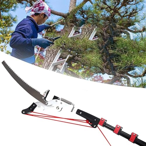 Stangensäge, Teleskop-Hochentaster, Baumschere, Aluminiumlegierung, ausziehbar, 18 Fuß/24 Fuß(24ft) von RAGOPILEN