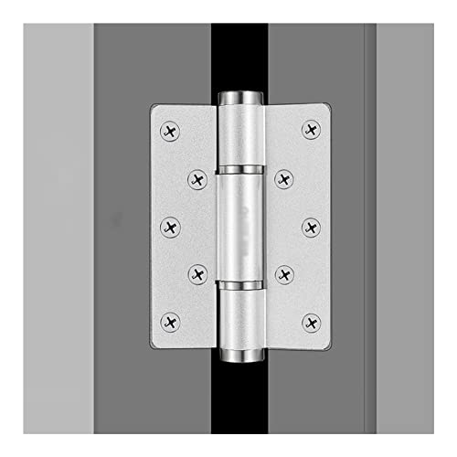 Türscharniere, Scharniere mit sanfter Schließung, mattschwarze Aluminiumlegierung, 3 mm Dicke, 180-Grad-Öffnung, abgerundete Ecken(D) von RAGOPILEN