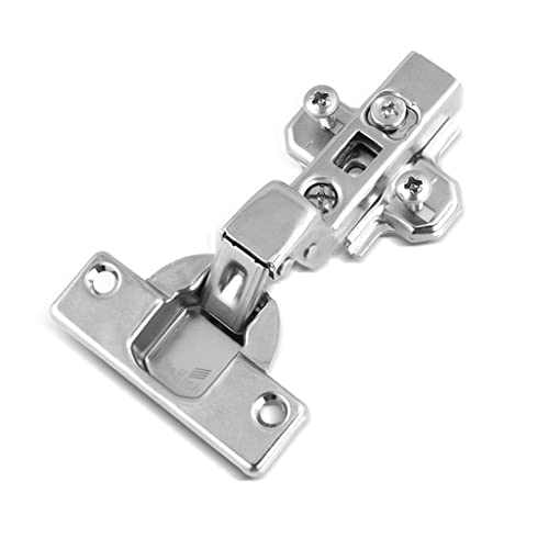 Türscharniere, Selbstschließende, halbverdeckte, variable Overlay-Schranktürscharniere aus satiniertem Nickel(B) von RAGOPILEN