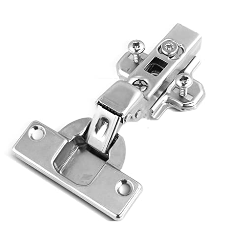 Türscharniere, Selbstschließende, halbverdeckte, variable Overlay-Schranktürscharniere aus satiniertem Nickel(C) von RAGOPILEN