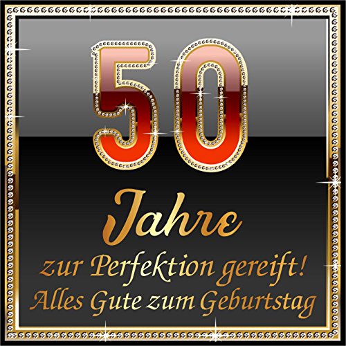 RAHMENLOS 3 St. Aufkleber Original Design: Selbstklebendes Flaschen-Etikett zum 50. Geburtstag: 50 Jahre zur Perfektion gereift! von RAHMENLOS