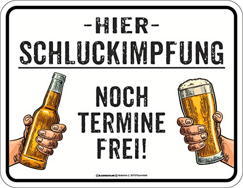 Deko Blechschild - Schluckimpfung - Termine frei Deko Blechschild - Schluckimpfung - Termine frei von RAHMENLOS