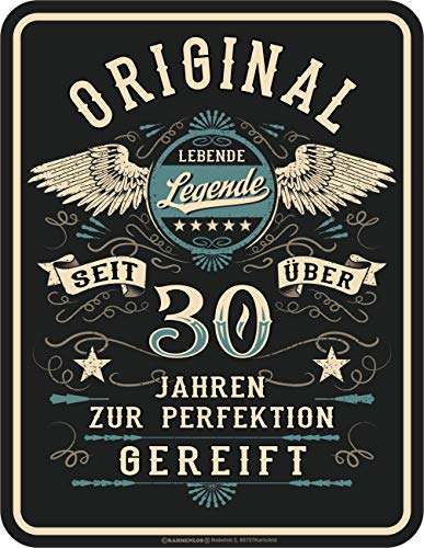 Deko Blechschild als Geschenk zum 30. Geburtstag von RAHMENLOS