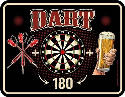 Deko Blechschild für Dart-Spieler: Dartboard 180 von RAHMENLOS