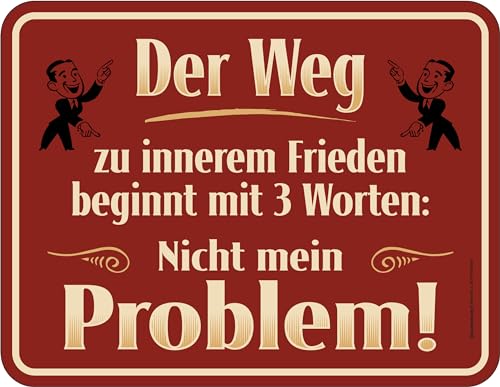 Deko Blechschild für das Büro oder Arbeit: Nicht mein Problem Deko Blechschild für das Büro oder Arbeit: Nicht mein Problem von RAHMENLOS