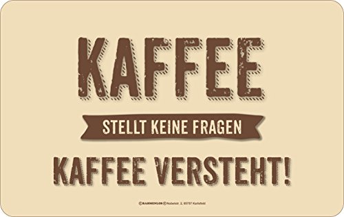 Original RAHMENLOS® Frühstücksbrettchen Schneidbrettchen: Kaffee versteht von RAHMENLOS