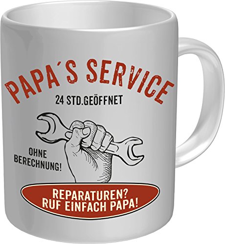 RAHMENLOS Original Kaffeebecher für den Vater: Papa's Service - Im Geschenkkarton 2626 von RAHMENLOS