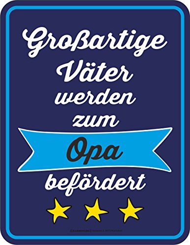 RAHMENLOS Original Blechschild für den werdenden Großvater: Großartige Väter Werden zum Opa befördert. RAHMENLOS Original Blechschild für den werdenden Großvater: Großartige Väter Werden zum Opa befördert. von RAHMENLOS