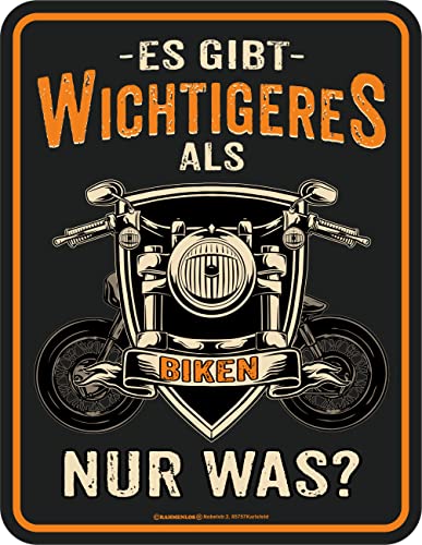 Original RAHMENLOS Deko Blechschild als Geschenk für Motorradfahrer zum Geburtstag von RAHMENLOS