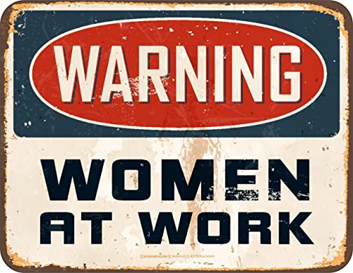 Original RAHMENLOS Deko Blechschild für Frauen - Women at Work von RAHMENLOS