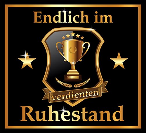 RAHMENLOS 3 St. Aufkleber Original Design: Selbstklebendes Flaschen-Etikett zum verdienten Ruhestand RAHMENLOS 3 St. Aufkleber Original Design: Selbstklebendes Flaschen-Etikett zum verdienten Ruhestand von RAHMENLOS