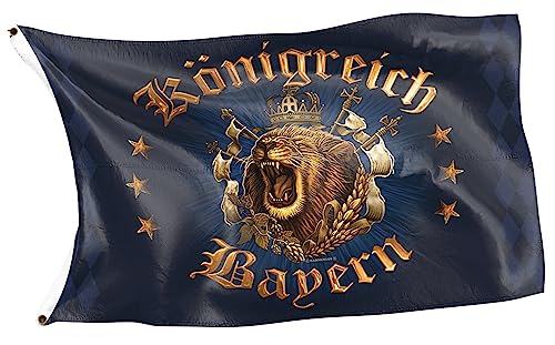 RAHMENLOS Original Design-Flagge für den Bayern Fan: Königreich Bayern von RAHMENLOS