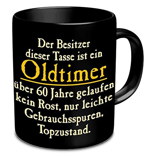 RAHMENLOS 914742 Funtasse Fun Spaßtasse mit Aufdruck - Oldtimer 60 von RAHMENLOS