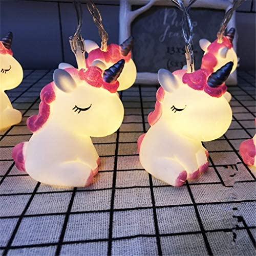 LEDs Lichterkette Cartoon Tiere Batteriebetrieben Deko für Garten, Bäume, Terrasse, Weihnachten, Hochzeiten, Innen und außen 150cm (Buntes Einhorn) von RAILONCH