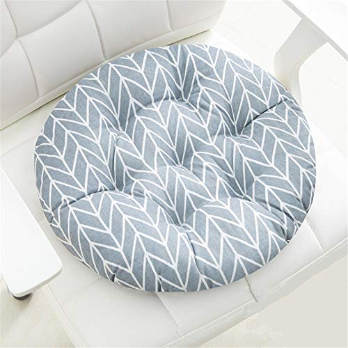RAILONCH 2er Set Stuhlkissen, Rund Sitzkissen Baumwolle Stuhlauflage Tatami Kissen Komfortable Sitzpolster Kissen für Innen Außenbereich Chair Cushion (Grauer Pfeil,40x40cm) von RAILONCH
