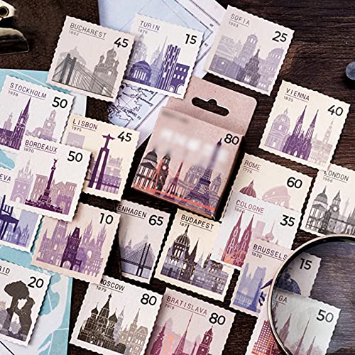 RAILONCH 46Pcs Scrapbooking Aufkleber Set, Vintage Dekorative Sticker Stickerbögen für DIY Handwerk Scrapbooking Notizbuch Kalender Fotoalbum (C) von RAILONCH