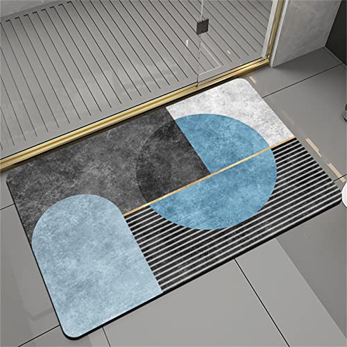 RAILONCH Badvorleger rutschfest Badematte Weicher Badezimmerteppich Modern Waschbar Badematten Absorbierende Badteppich Duschvorleger für Badezimmer (2,40 x 60 cm) von RAILONCH